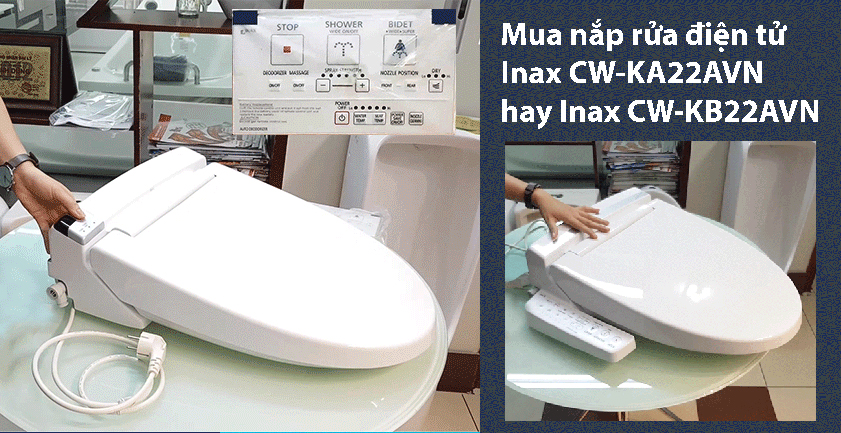 Review nắp rửa điện tử Inax CW-KA22AVN và Inax CW-KB22AVN