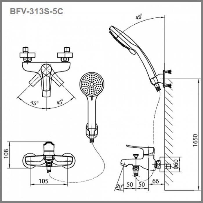  Inax BFV-313S-5C