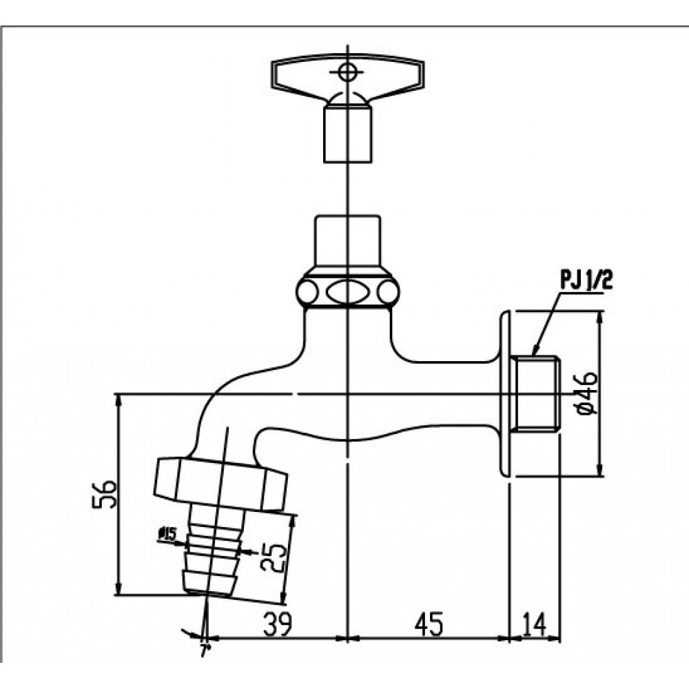 Vòi lạnh Inax LF-15G-13(JW)