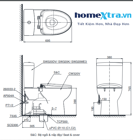 TOTO CS320DRW7