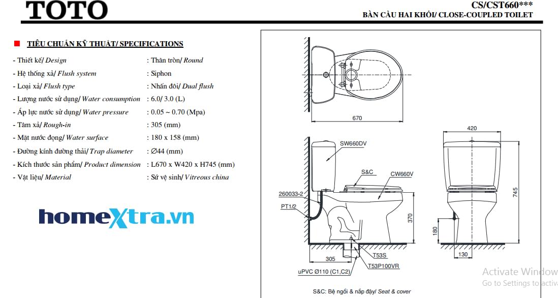 CS660DT1Y1- bon cau toto tại homextra