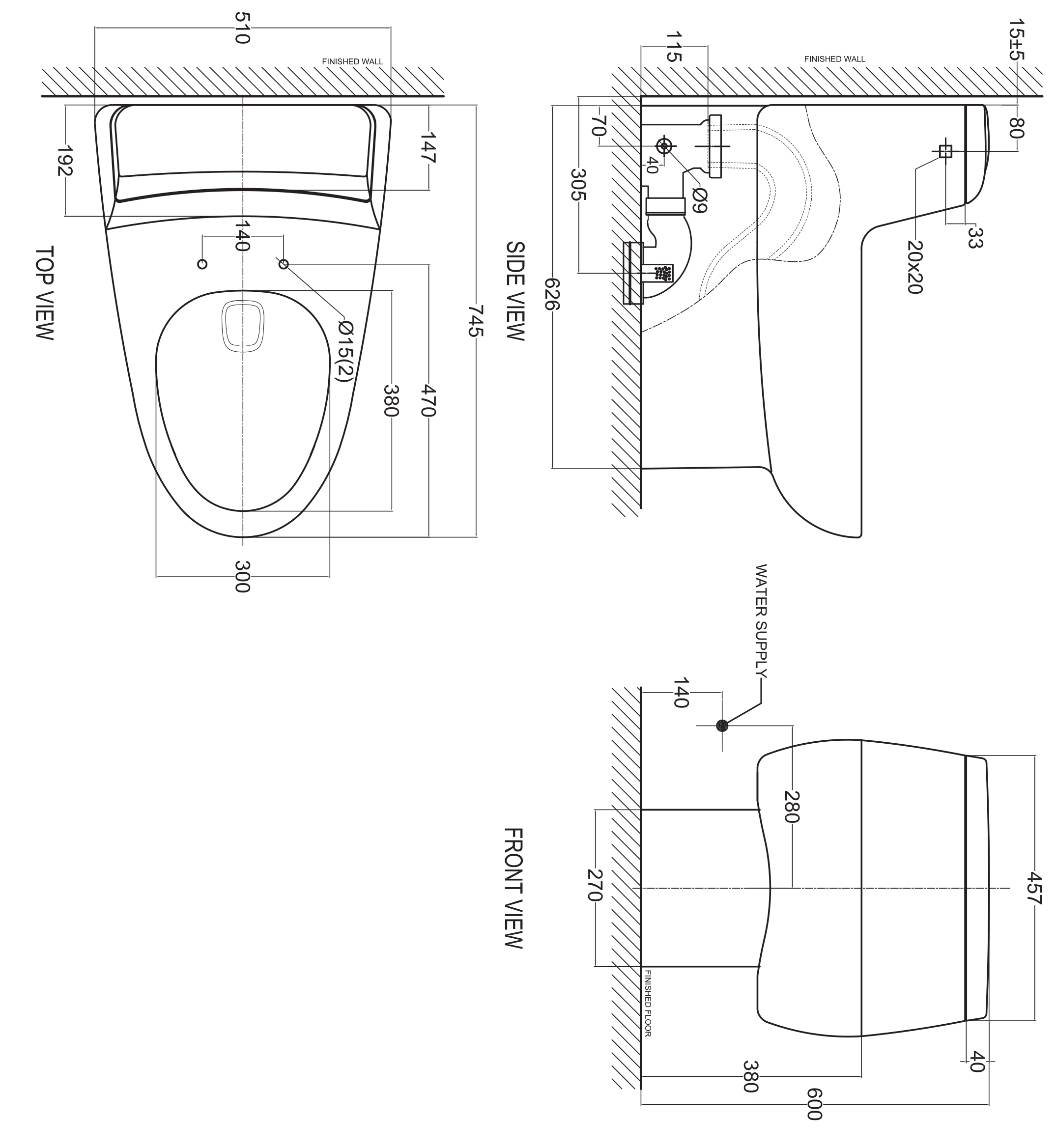 Bàn cầu 1 khối American Standard IDS Natural 2050-WT