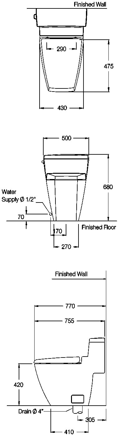 Bồn cầu 1 khối COTTO C10187