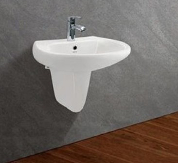 Chậu lavabo treo tường Viglacera BS409 và chân chậu BS502