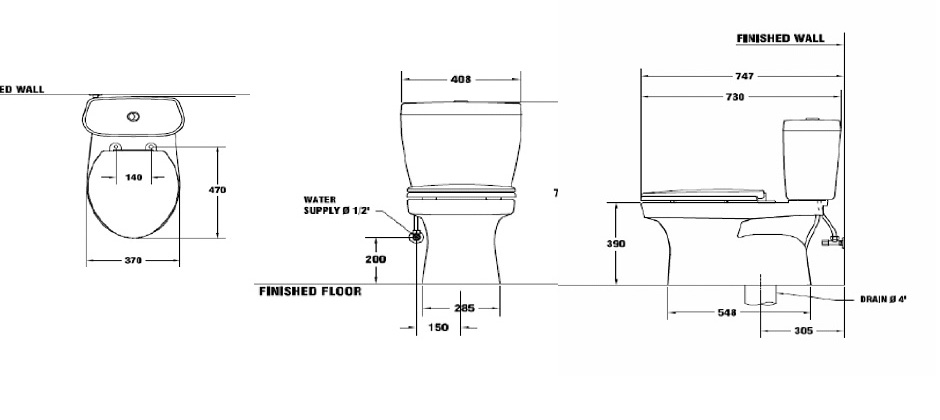 Bồn cầu 02 khối COTTO C13882-Titan