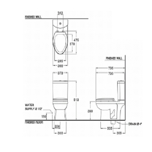 Bồn cầu 02 khối COTTO C1391VN-Magic