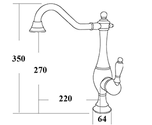 Vòi cổ điển chậu bếp GCC06