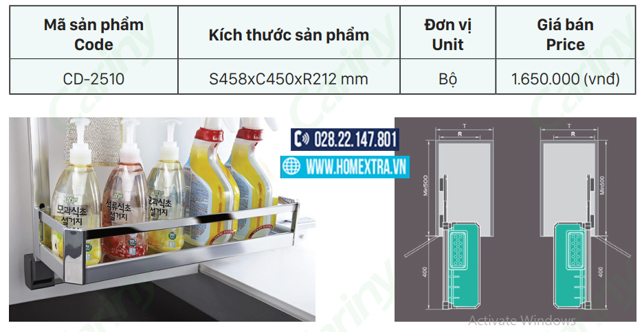 Kệ đựng chất tẩy rửa CH-2510