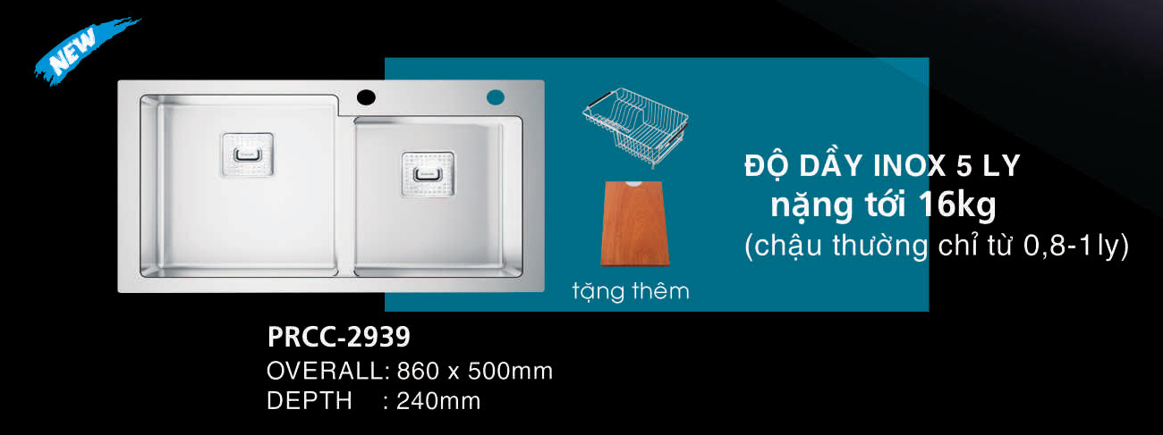 Chậu rửa chén Prolax PRCC-2939-HOMEXTRA