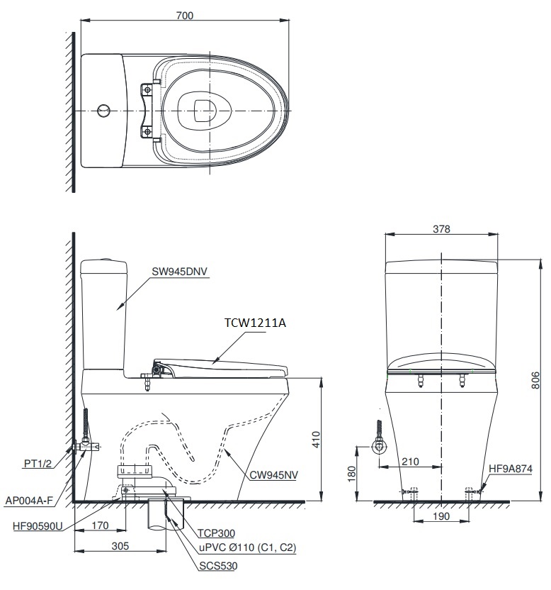 TOTO CS945DNE4