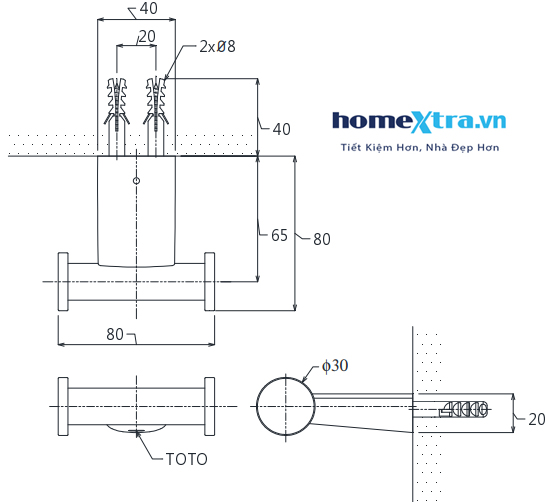 Móc áo TOTO TX704ARR