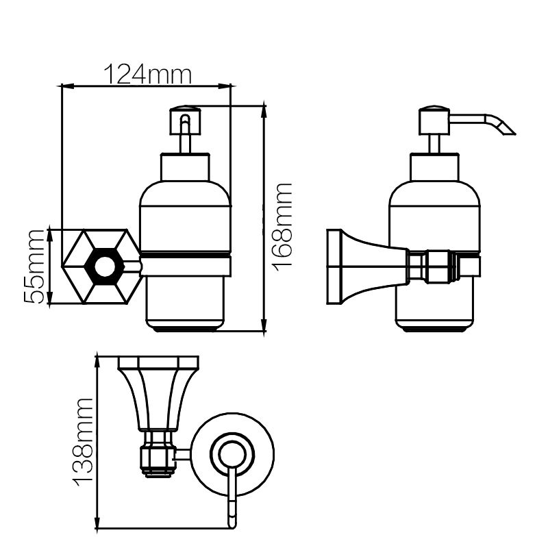 Hộp xịt xà phòng GJ0408GD