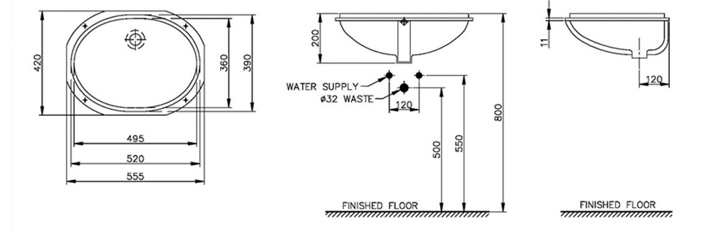 Lavabo đặt âm bàn Nahm BE SVW2050550XN01_homextra.vn