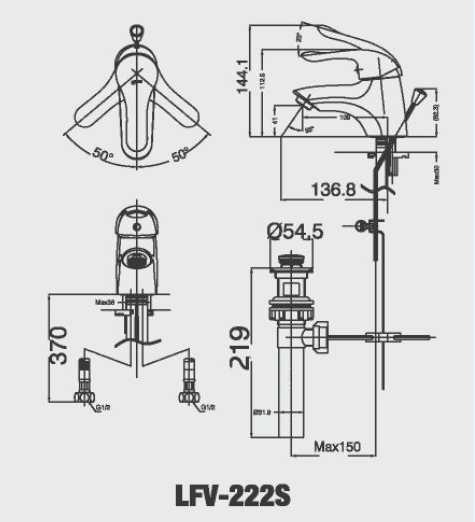 Vòi nóng lạnh INAX LFV-222S