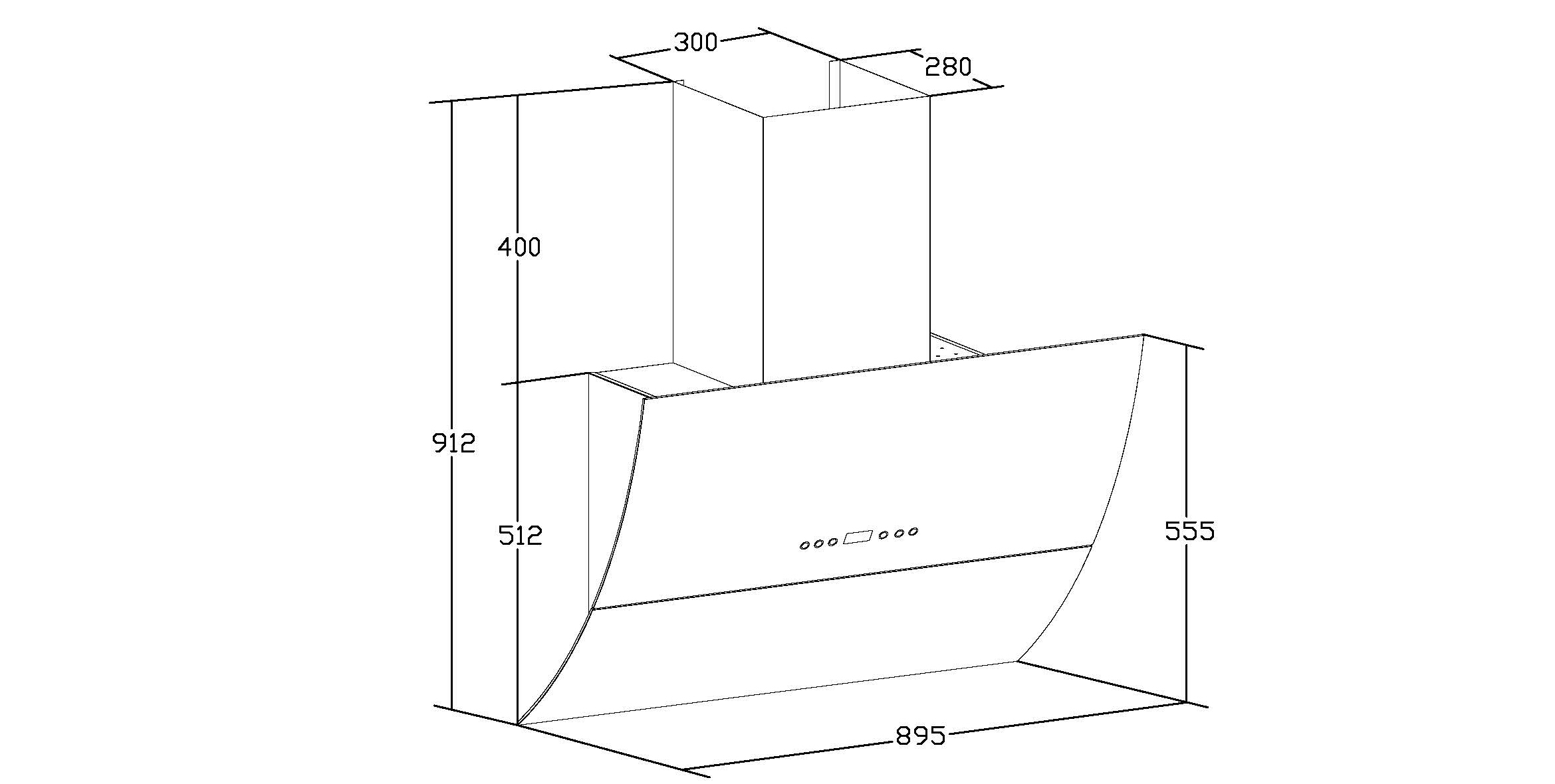 Máy hút khói khử mùi Malloca MC 9039B