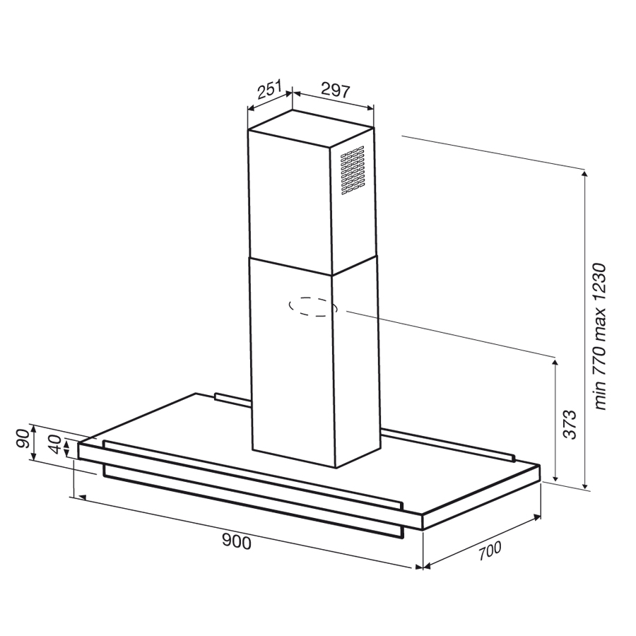 Máy hút khói khử mùi JOINT-I900A Malloca