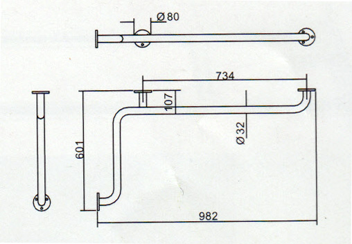 Tay vịn người khuyết tật inox