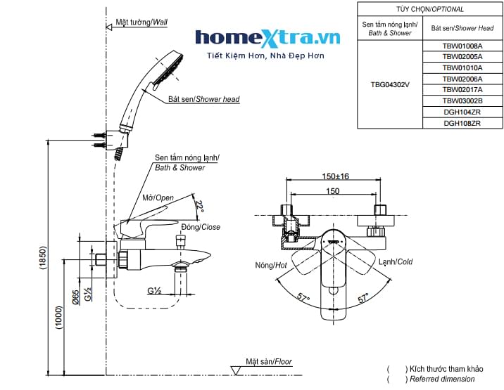 Sen tắm nóng lạnh TOTO TBG04302V/DGH108ZR-homextra