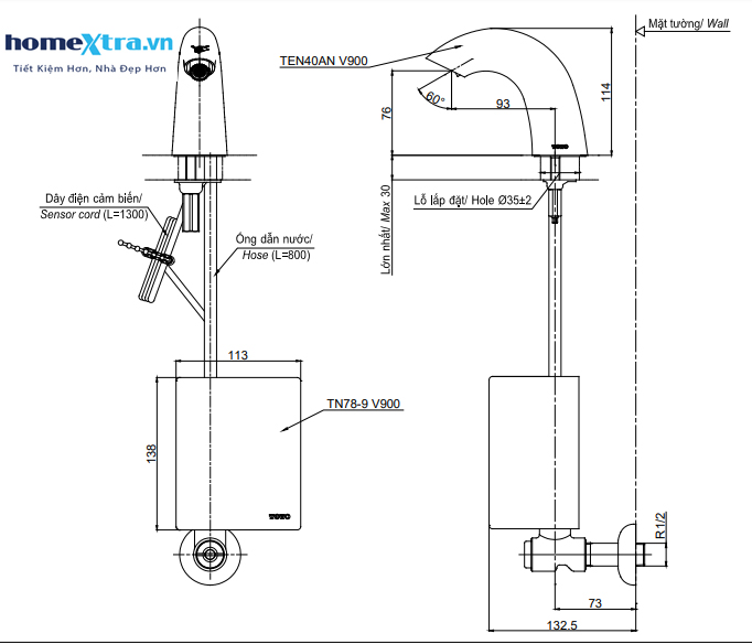 VÒI CẢM ỨNG TEN40AV800