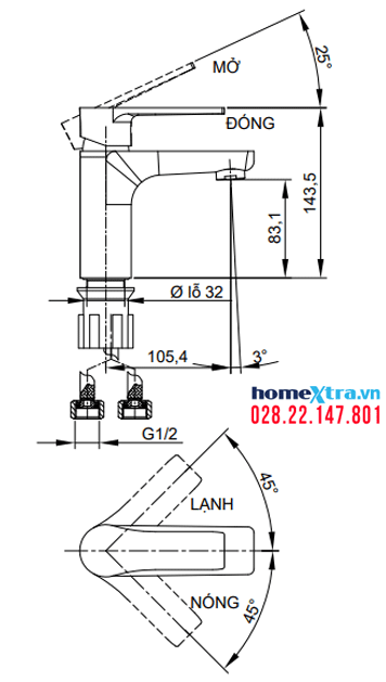 Vòi nóng lạnh L1220