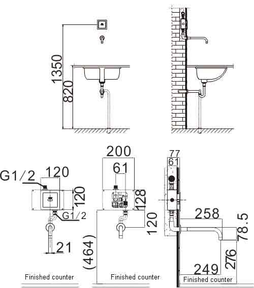 Vòi lavabo cảm ứng Atmor AT-2101