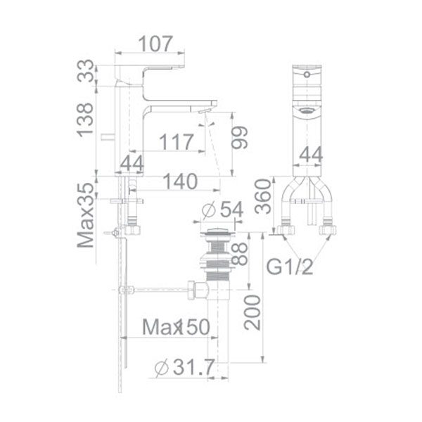 Vòi lavabo American standard WF-1301