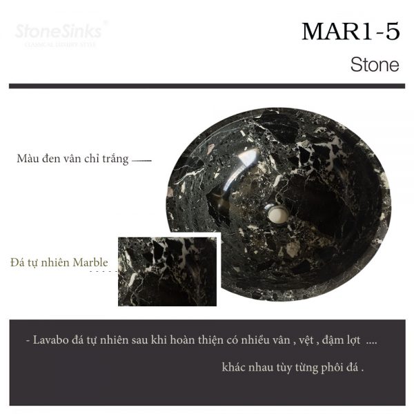 Lavabo đá tự nhiên MAR1-5