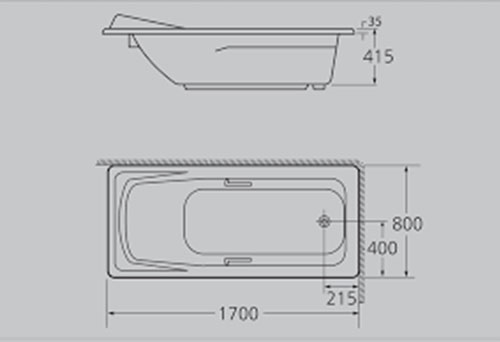 Bồn tắm âm sàn American Standard 7120-WT