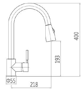 Vòi rửa chén Atmor AT61235