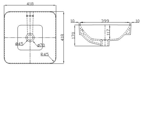 Chậu rửa đặt dương vành CD20