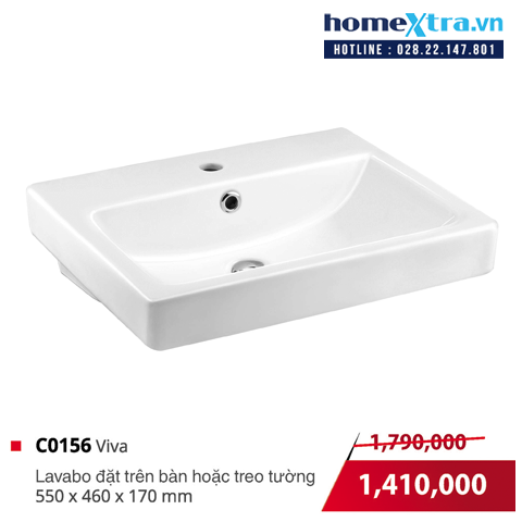 Chậu rửa mặt treo tường COTTO C0156