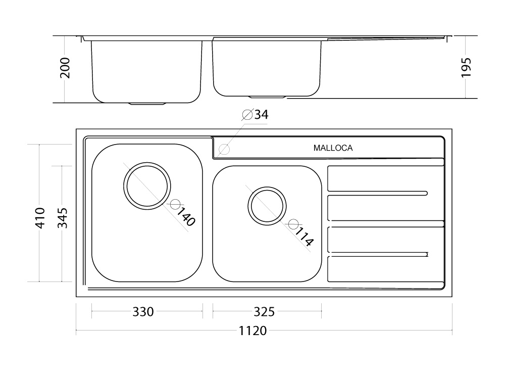 Chậu chén MALLOCA MS1027R