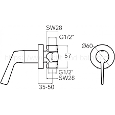 Vòi sen lạnh âm tường American Standard WF-T605