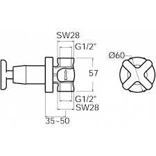 Vòi sen lạnh âm tường American WF-T705