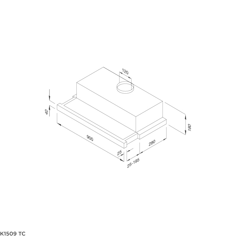 Máy hút mùi âm tủ Malloca K1509 TC