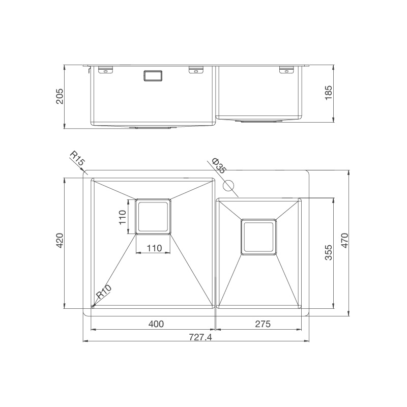 Chậu chén MALLOCA MS 620T