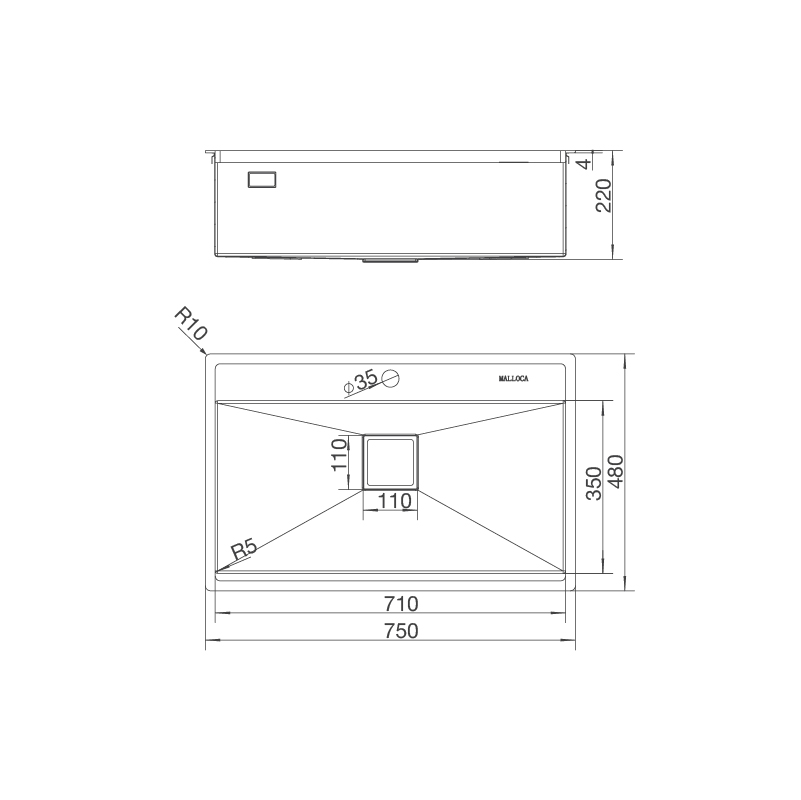 Chậu chén MALLOCA MS 6302T