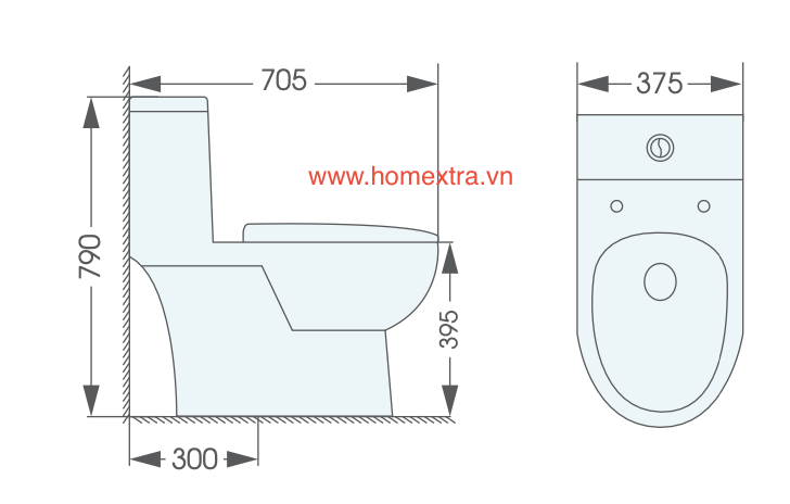 Bồn cầu 1 khối AT518