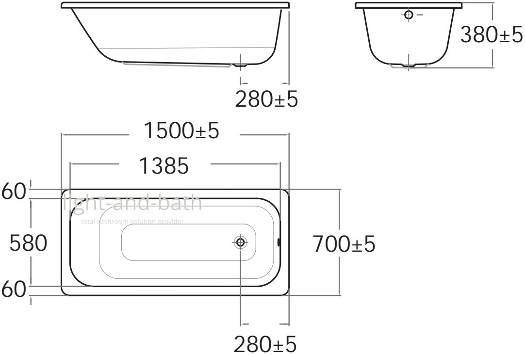 Bồn tắm âm sàn American Standard 70280-WT