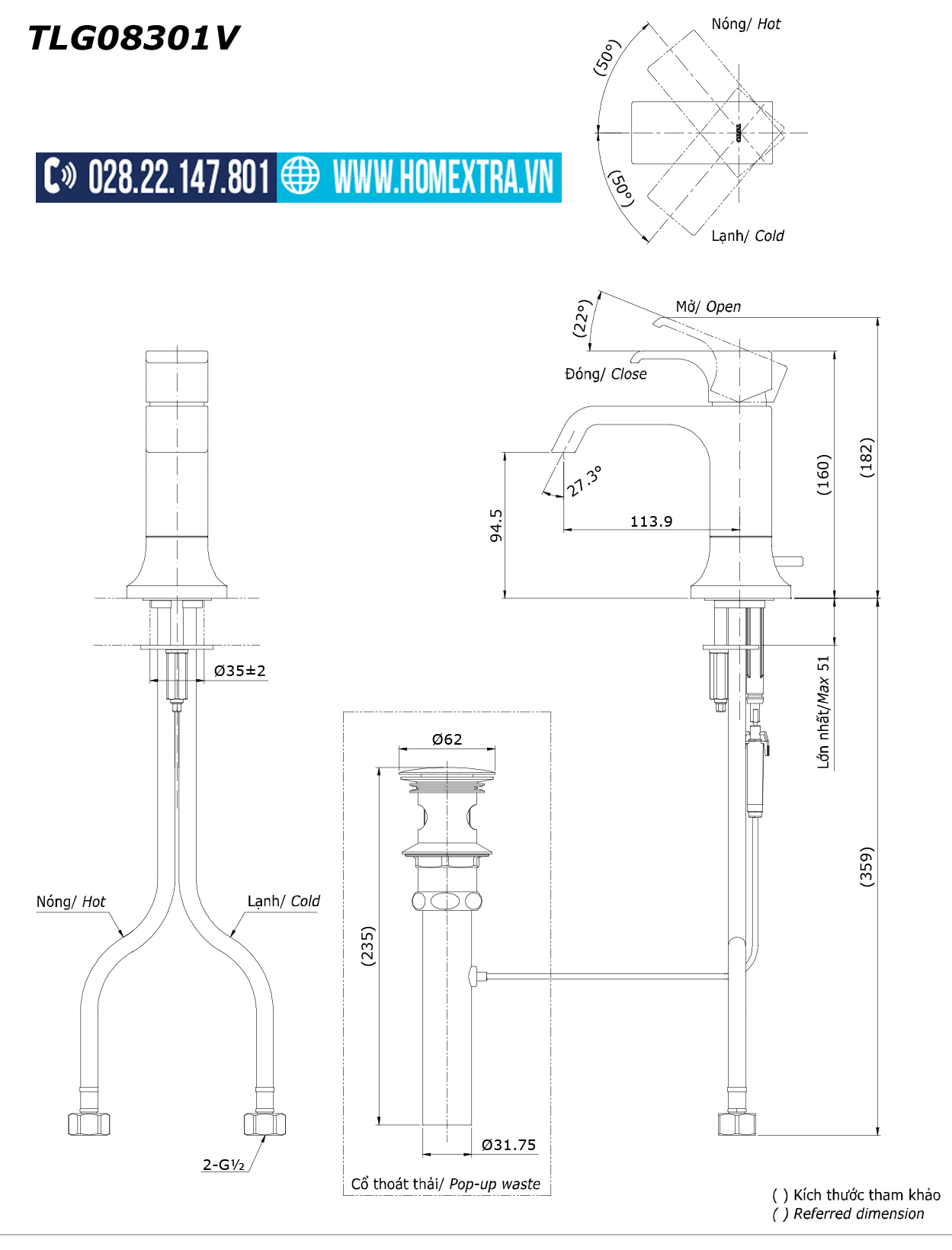 Vòi nóng lạnh TOTO TLG08301V