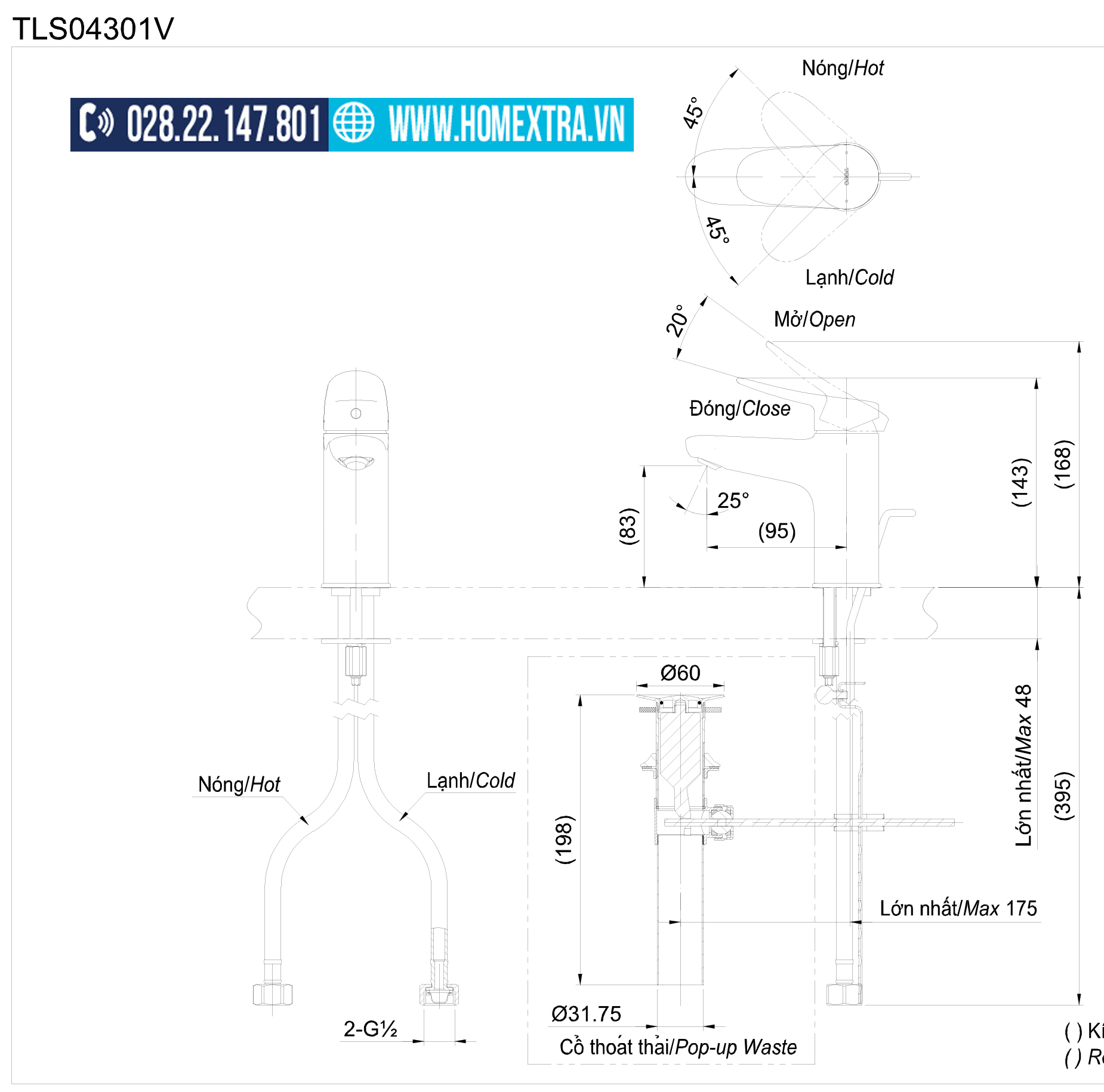 Vòi nóng lạnh TOTO TLS04301V