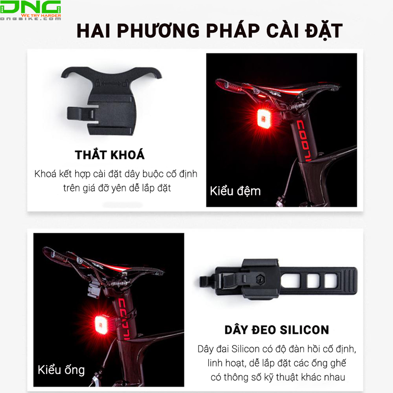 Đèn Hậu Gắn Yên Xe Đạp Cảm Biến Chuyển Động Giyo Gy-01 | Dngbike