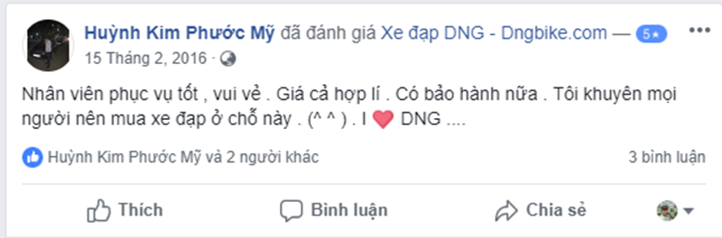 Đánh giá và nhận xét cửa hàng xe đạp thể thao dngbike