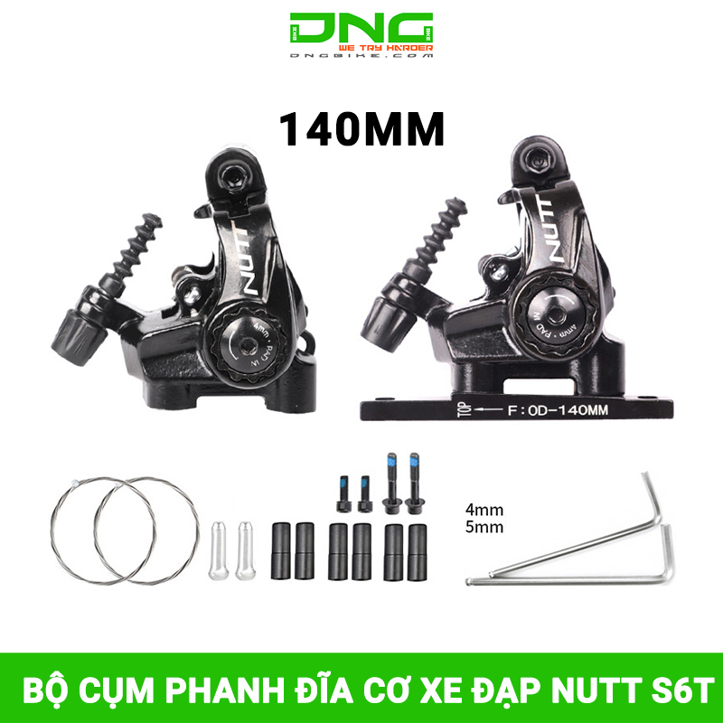 Bộ cụm phanh đĩa cơ xe đạp NUTT S6T