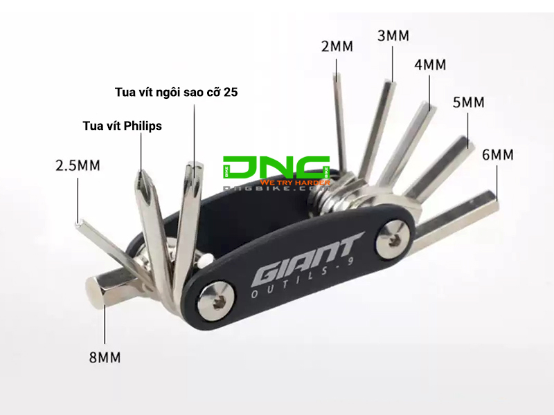 Bộ lục giác GIANT OUTILS 9