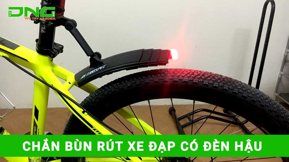 Chắn bùn rút xe đạp có đèn hậu