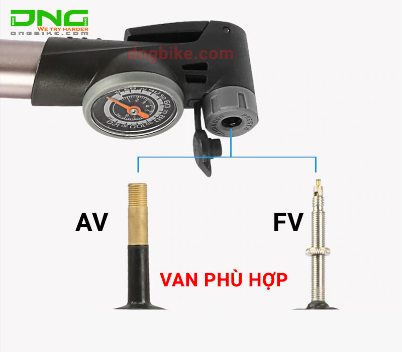 Bơm mini gắn xe đạp GIYO GP-991