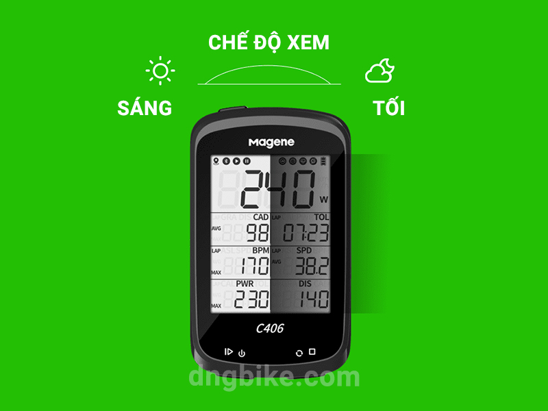 Đồng hồ xe đạp định vị GPS MAGENE C406