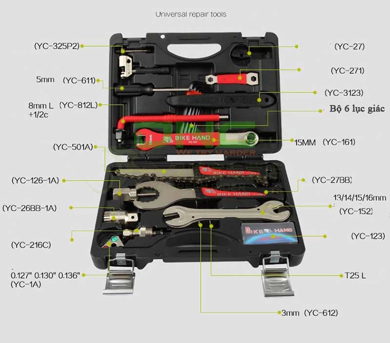 Bộ đồ nghề sửa xe đạp Bikehand YC-728 | DNGBIKE