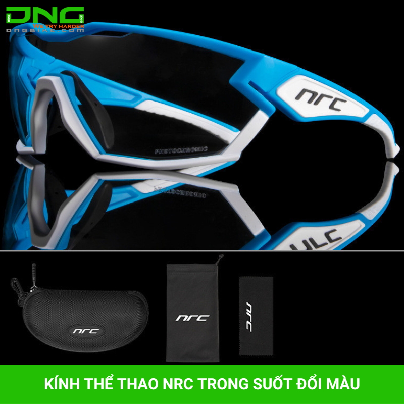 Kính xe đạp thể thao NRC 01 lens trong suốt đổi màu